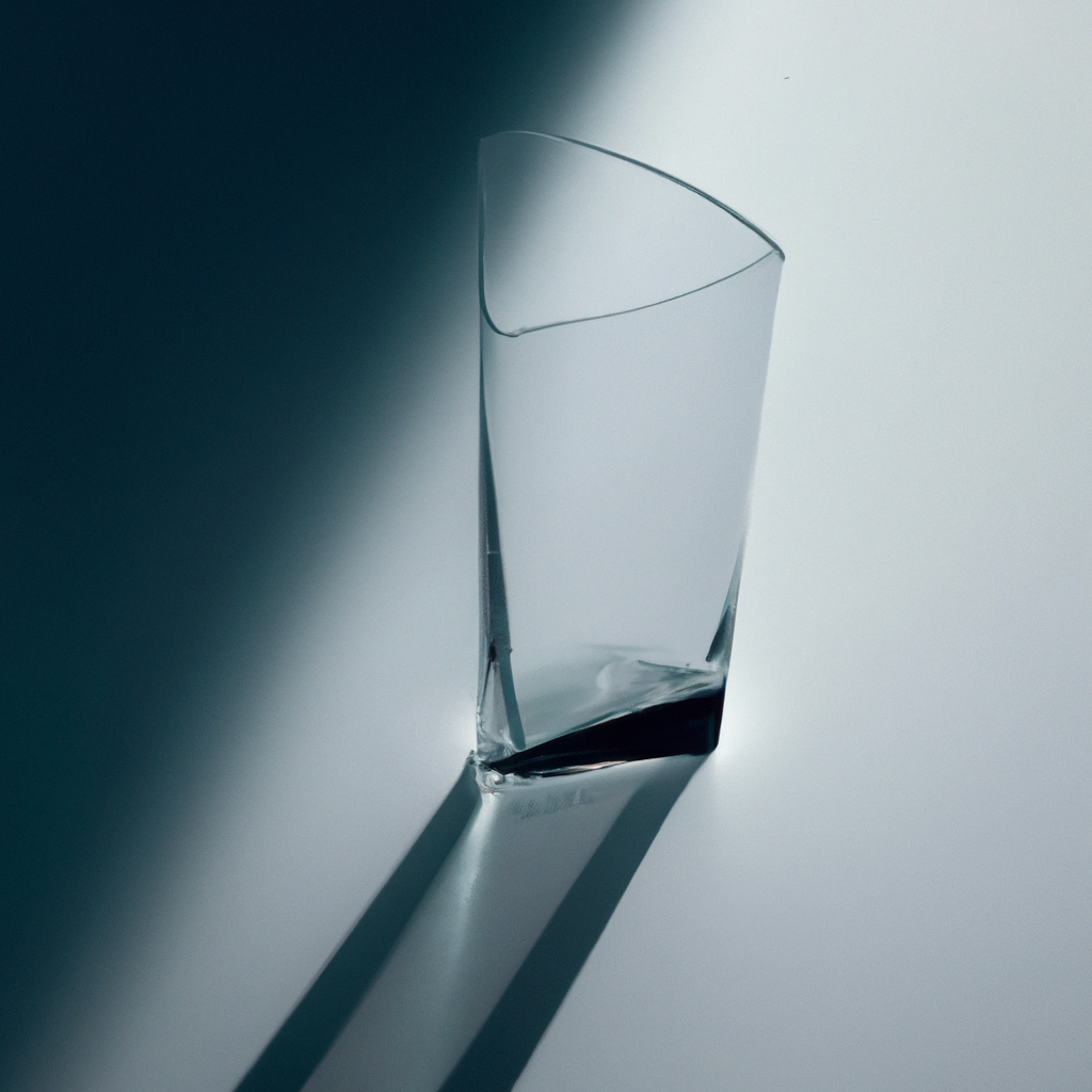 Prism and soft light on white surface representing light-first design